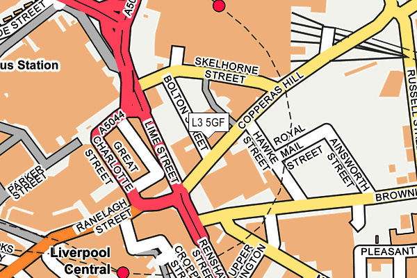 L3 5GF map - OS OpenMap – Local (Ordnance Survey)