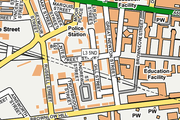 L3 5ND map - OS OpenMap – Local (Ordnance Survey)