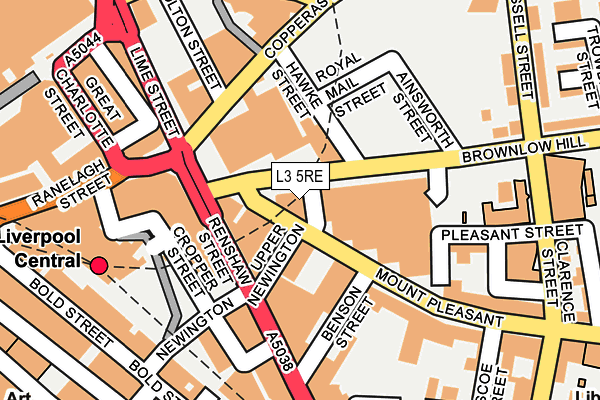 L3 5RE map - OS OpenMap – Local (Ordnance Survey)