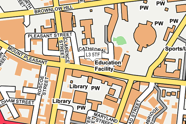L3 5TF map - OS OpenMap – Local (Ordnance Survey)