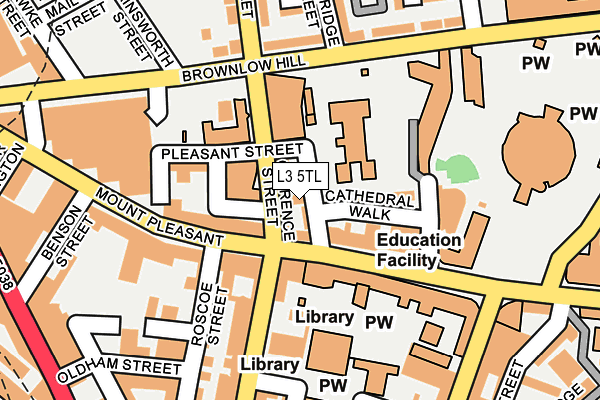 L3 5TL map - OS OpenMap – Local (Ordnance Survey)