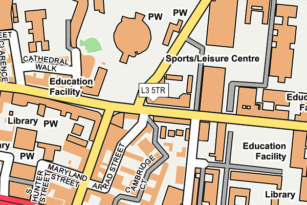 L3 5TR map - OS OpenMap – Local (Ordnance Survey)