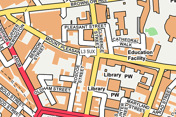 L3 5UX map - OS OpenMap – Local (Ordnance Survey)