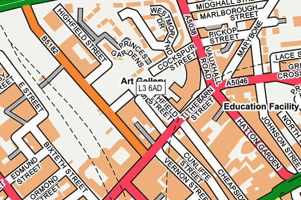L3 6AD map - OS OpenMap – Local (Ordnance Survey)