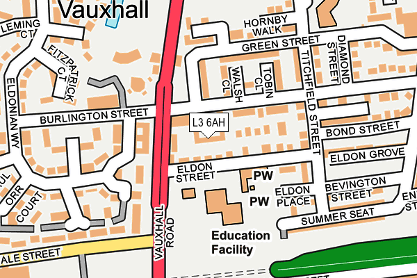 L3 6AH map - OS OpenMap – Local (Ordnance Survey)