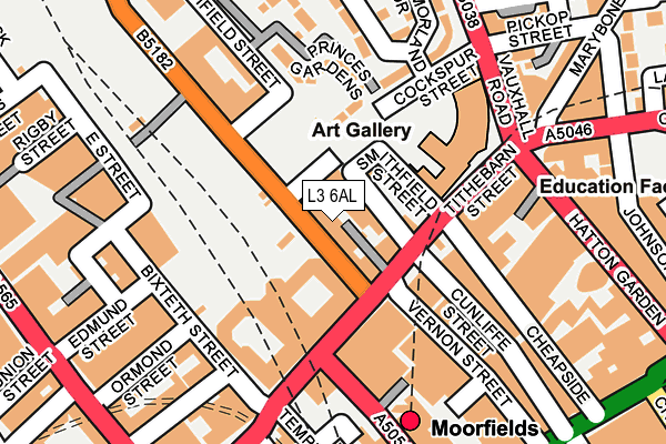 L3 6AL map - OS OpenMap – Local (Ordnance Survey)