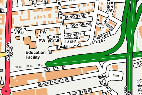 L3 6HB map - OS OpenMap – Local (Ordnance Survey)