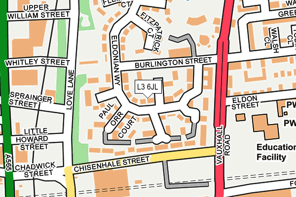 L3 6JL map - OS OpenMap – Local (Ordnance Survey)