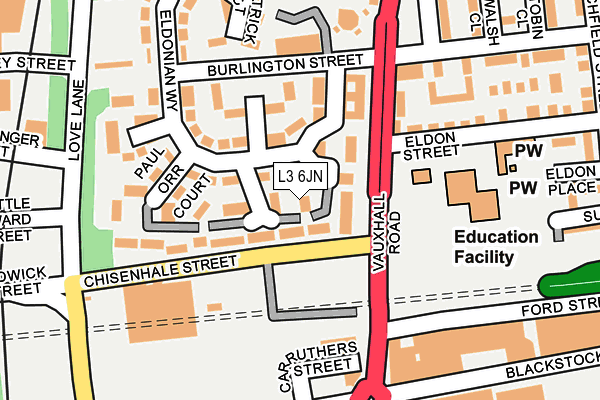 L3 6JN map - OS OpenMap – Local (Ordnance Survey)