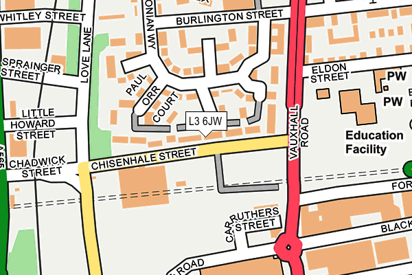 L3 6JW map - OS OpenMap – Local (Ordnance Survey)