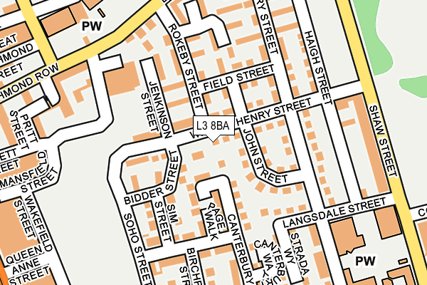 L3 8BA map - OS OpenMap – Local (Ordnance Survey)