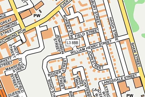 L3 8BB map - OS OpenMap – Local (Ordnance Survey)