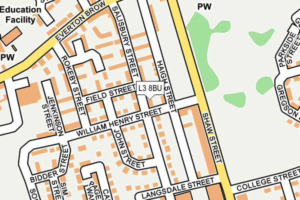 L3 8BU map - OS OpenMap – Local (Ordnance Survey)