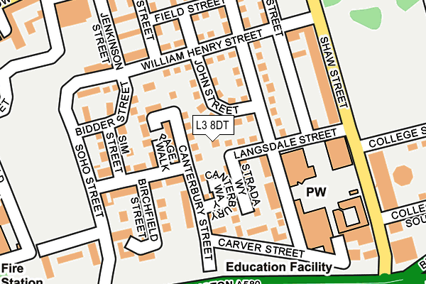 L3 8DT map - OS OpenMap – Local (Ordnance Survey)