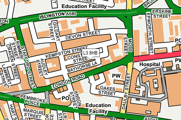 L3 8HB map - OS OpenMap – Local (Ordnance Survey)