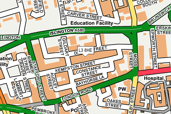 L3 8HE map - OS OpenMap – Local (Ordnance Survey)