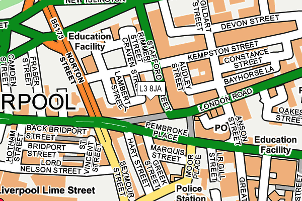 L3 8JA map - OS OpenMap – Local (Ordnance Survey)