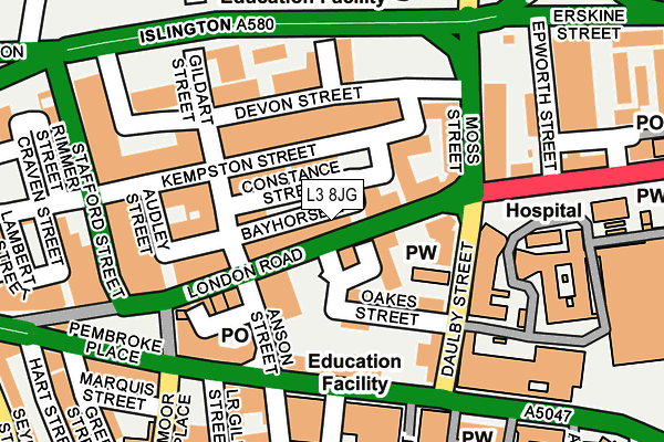 L3 8JG map - OS OpenMap – Local (Ordnance Survey)