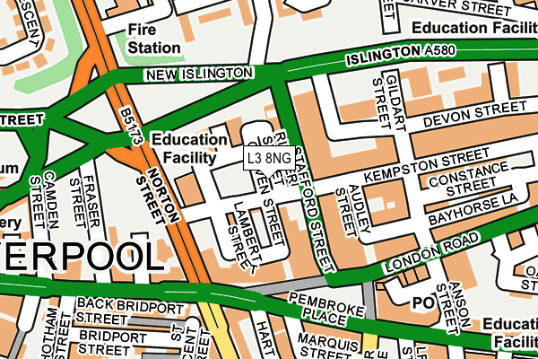 L3 8NG map - OS OpenMap – Local (Ordnance Survey)