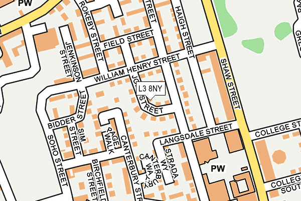 L3 8NY map - OS OpenMap – Local (Ordnance Survey)