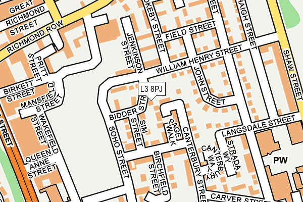L3 8PJ map - OS OpenMap – Local (Ordnance Survey)