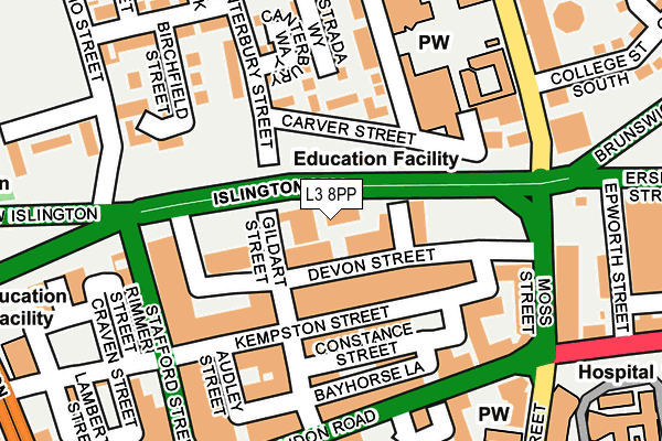 L3 8PP map - OS OpenMap – Local (Ordnance Survey)