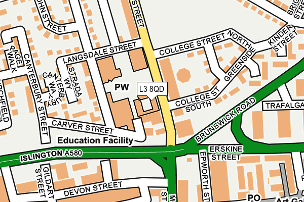 L3 8QD map - OS OpenMap – Local (Ordnance Survey)