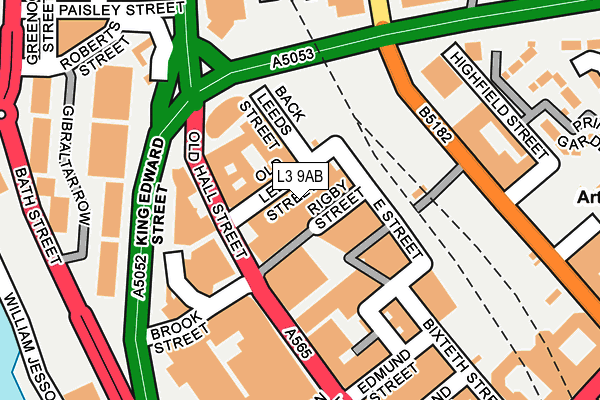 L3 9AB map - OS OpenMap – Local (Ordnance Survey)