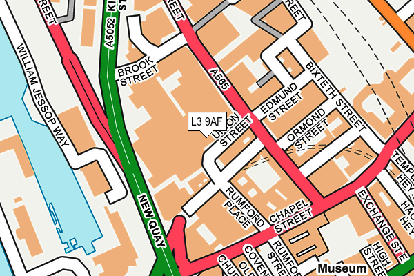 L3 9AF map - OS OpenMap – Local (Ordnance Survey)
