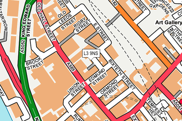 L3 9NS map - OS OpenMap – Local (Ordnance Survey)
