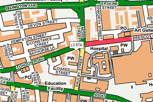 L3 9TA map - OS OpenMap – Local (Ordnance Survey)