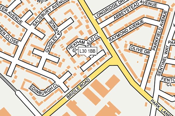 L30 1BB map - OS OpenMap – Local (Ordnance Survey)