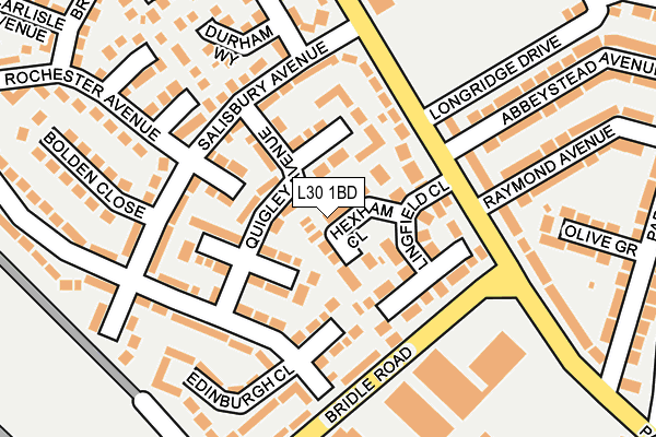 L30 1BD map - OS OpenMap – Local (Ordnance Survey)