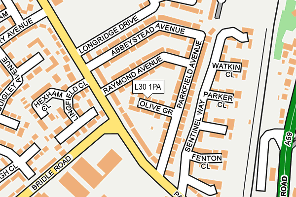 L30 1PA map - OS OpenMap – Local (Ordnance Survey)