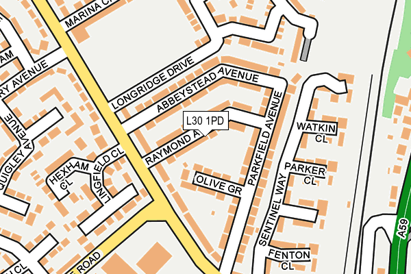 L30 1PD map - OS OpenMap – Local (Ordnance Survey)