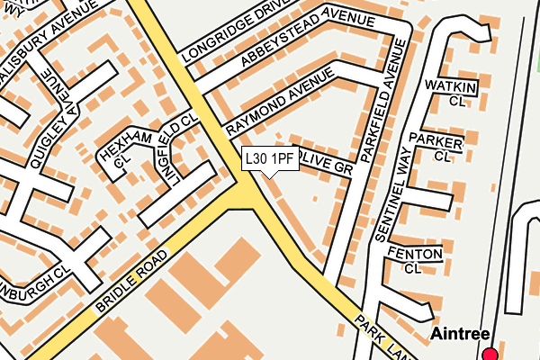 L30 1PF map - OS OpenMap – Local (Ordnance Survey)