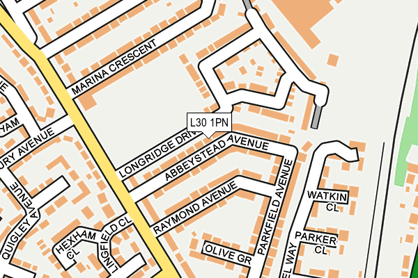 L30 1PN map - OS OpenMap – Local (Ordnance Survey)