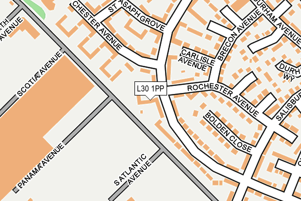 L30 1PP map - OS OpenMap – Local (Ordnance Survey)