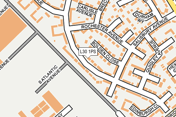 L30 1PS map - OS OpenMap – Local (Ordnance Survey)