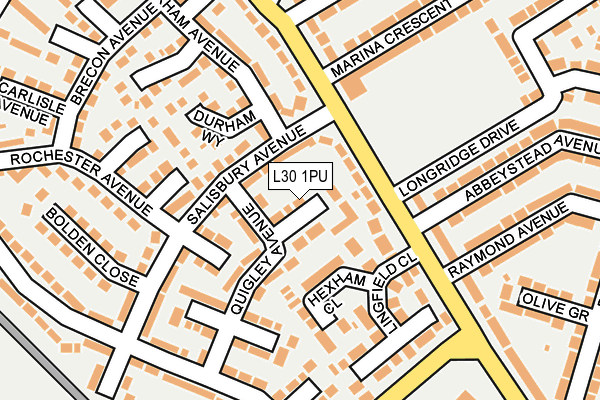L30 1PU map - OS OpenMap – Local (Ordnance Survey)