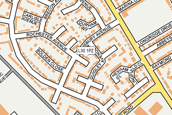 L30 1PZ map - OS OpenMap – Local (Ordnance Survey)