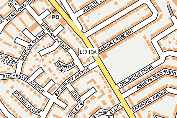 L30 1QA map - OS OpenMap – Local (Ordnance Survey)