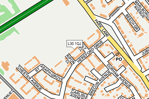L30 1QJ map - OS OpenMap – Local (Ordnance Survey)