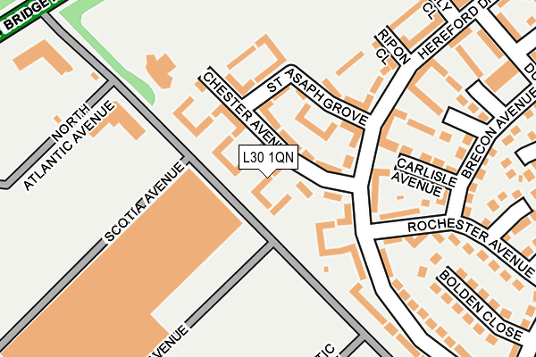 L30 1QN map - OS OpenMap – Local (Ordnance Survey)