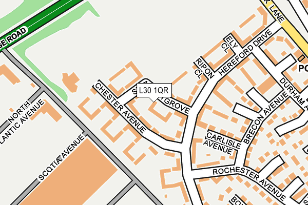 L30 1QR map - OS OpenMap – Local (Ordnance Survey)