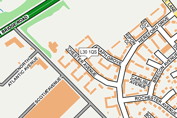 L30 1QS map - OS OpenMap – Local (Ordnance Survey)