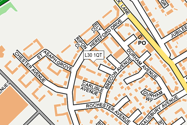 L30 1QT map - OS OpenMap – Local (Ordnance Survey)