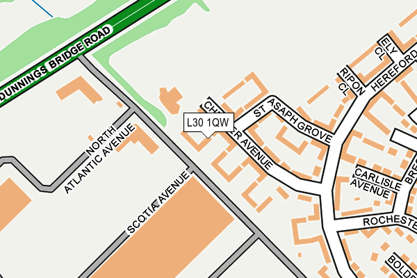 L30 1QW map - OS OpenMap – Local (Ordnance Survey)