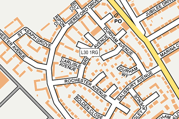 L30 1RG map - OS OpenMap – Local (Ordnance Survey)