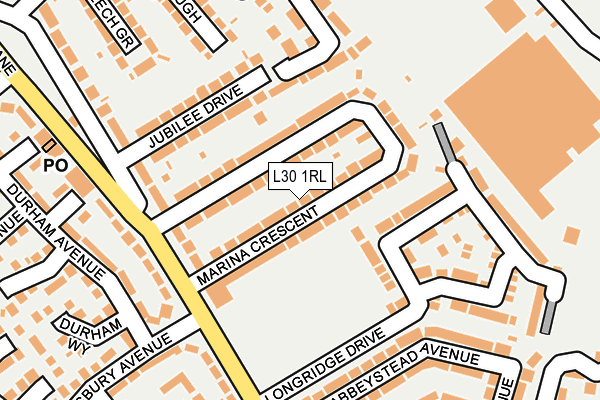 L30 1RL map - OS OpenMap – Local (Ordnance Survey)